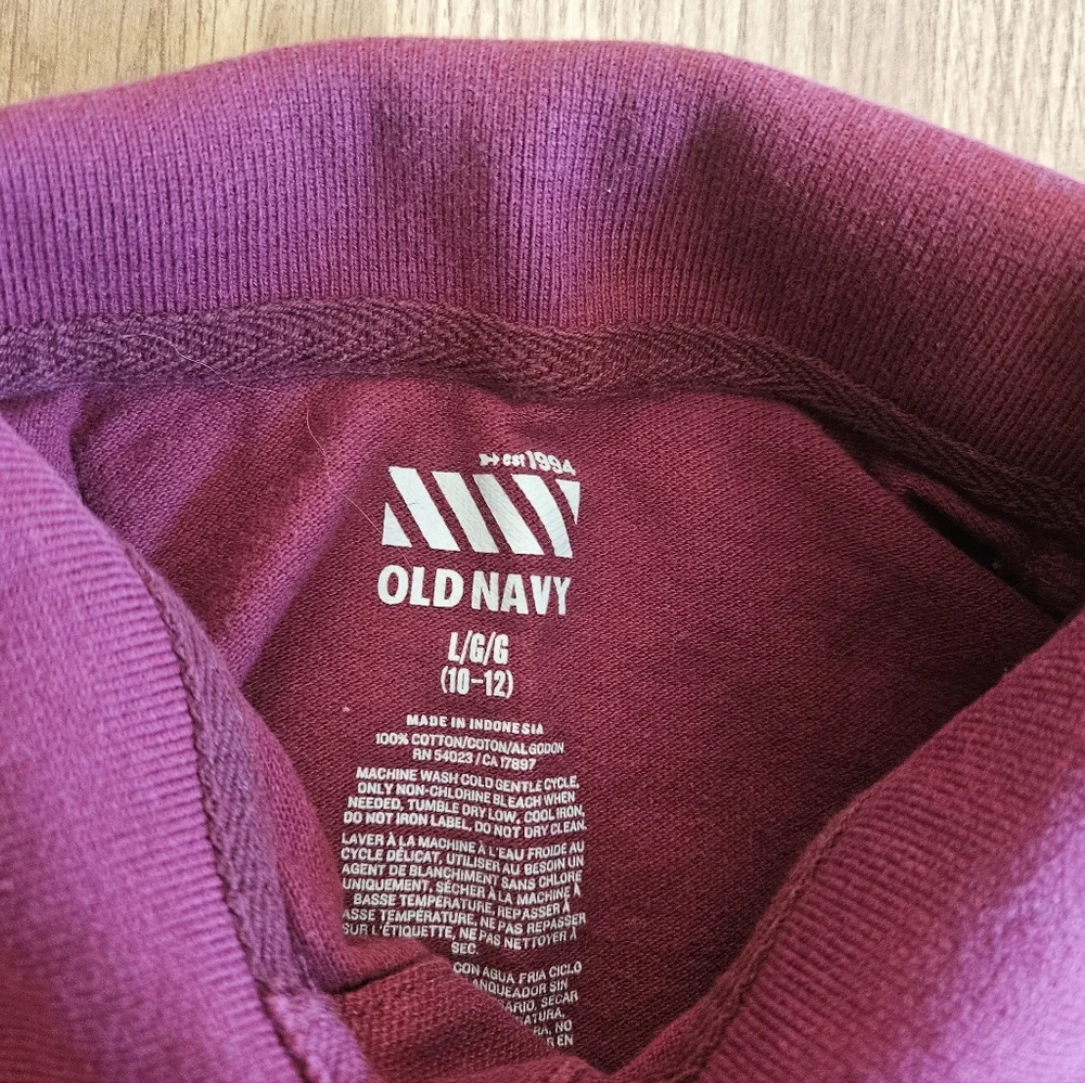 Boy's Maroon Polo Shirt By Old Navy Size Large